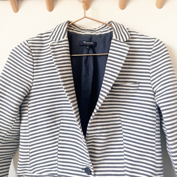 Madewell Jackets & Blazers - Madewell Striped Linen Blend Blazer